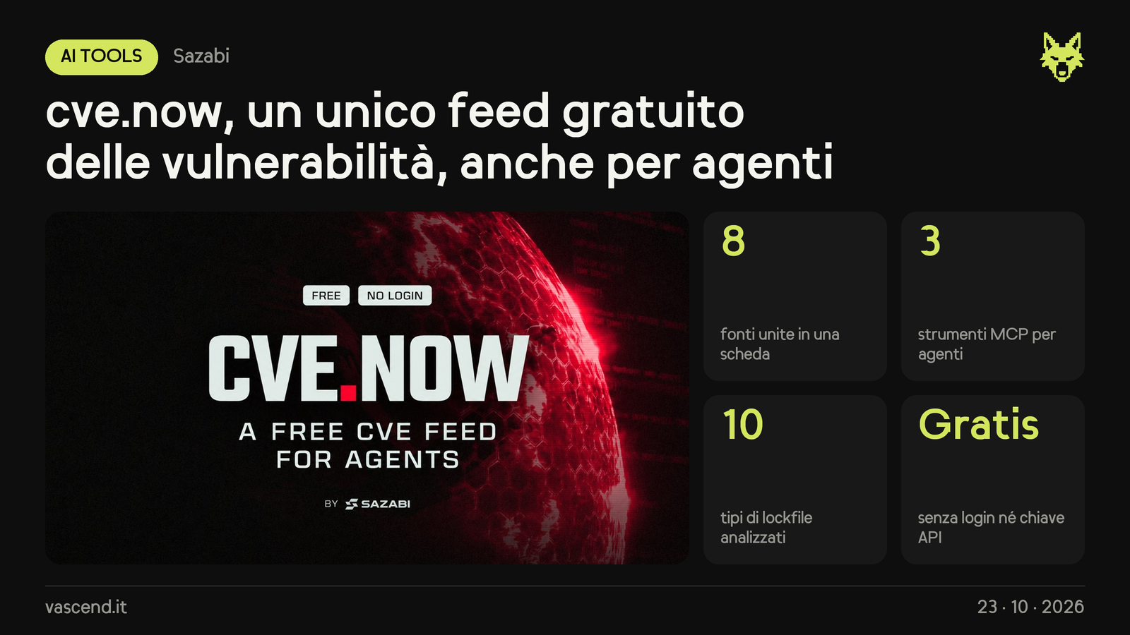 cve.now: tutte le vulnerabilità in un unico feed, anche per agenti AI